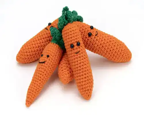 Knitted Carrot Doll Toy